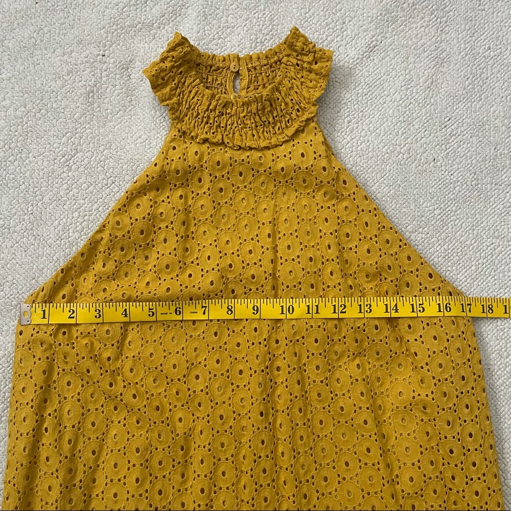 Zara Yellow Sleeveless Mock Neck Dress, Size Small - Picture 4 of 9